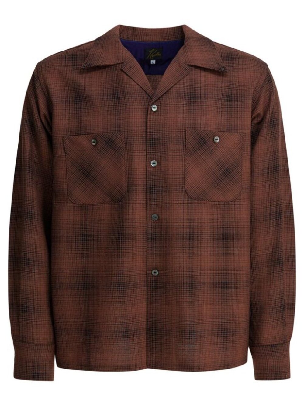 Needles Checked Wool One-Up Shirt Tag Size L Men